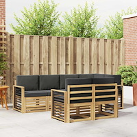 vidaXL Utomhussoffset 7 pcs Vit och antracit 247 x 128,5 x 73 cm