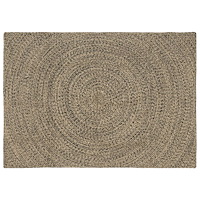 vidaXL Områdesmattor Naturlig och svart 120 x 170 cm Jute