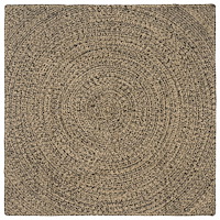 vidaXL Områdesmattor Naturlig och svart 160 x 160 cm Jute