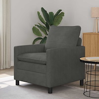vidaXL Soffa Mörkgrå 76 x 81 x 87,5 cm Tyg