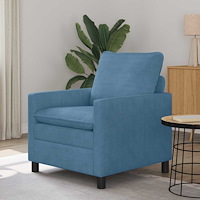 vidaXL Soffa Blå 76 x 81 x 87,5 cm Tyg