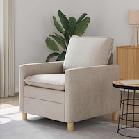 vidaXL Soffa Gräddvit 76 x 81 x 87,5 cm Polyester