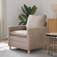 vidaXL Soffa Beige 76 x 81 x 87,5 cm Polyester