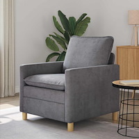vidaXL Soffa Ljusgrå 76 x 81 x 87,5 cm Polyester