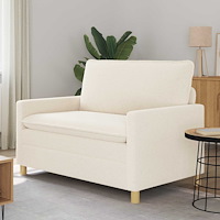 vidaXL Soffa Gräddvit 126 x 81 x 87,5 cm Tyg