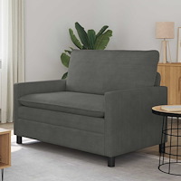 vidaXL Soffa Mörkgrå 126 x 81 x 87,5 cm Tyg