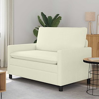 vidaXL Soffa Gräddvit 126 x 81 x 87,5 cm Tyg