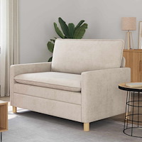 vidaXL Soffa Gräddvit 126 x 81 x 87,5 cm Polyester