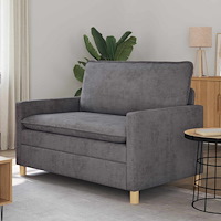 vidaXL Soffa Mörkgrå 126 x 81 x 87,5 cm Polyester