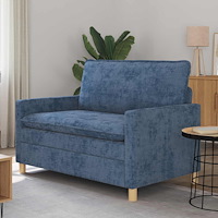 vidaXL Soffa Blå 126 x 81 x 87,5 cm Polyester
