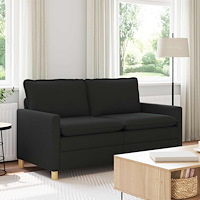 vidaXL Soffa Svart Tyg