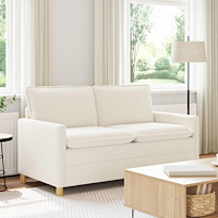 vidaXL Soffa Gräddvit 156 x 81 x 87,5 cm Tyg