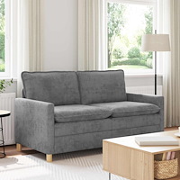 vidaXL Soffa Ljusgrå 156 x 81 x 87,5 cm Polyester