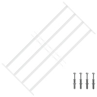 vidaXL Säkerhetsgaller för fönster med 4 tvärgående stolpar 63-114 cm