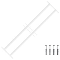 vidaXL Säkerhetsgaller för Fönster med 2 Korskåpor 3 pcs 63-114 cm