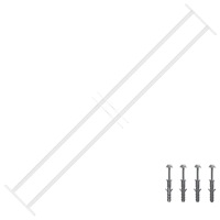 vidaXL Säkerhetsgaller för Fönster med 2 Korskåpor 3 pcs 93-174 cm