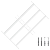 vidaXL Fönsterskyddsgaller med 3 Tvärstag 3 pcs 43-74 cm
