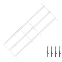 vidaXL Fönsterskyddsgaller med 3 Tvärstag 3 pcs 63-114 cm