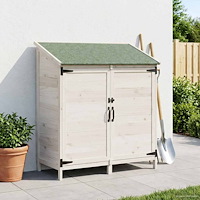 vidaXL Trädgårdshus Vit 106,5 x 56 x 113,5 cm Konstruerat trä