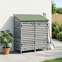 vidaXL Trädgårdshus Grå 106 x 56 x 113,5 cm Massivt Furu