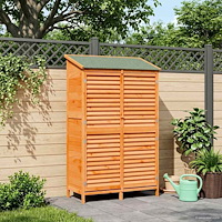 vidaXL Trädgårdshus Brun 106 x 56 x 176,5 cm Massivt Furu