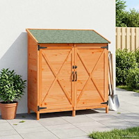 vidaXL Trädgårdshus Brun 106 x 56 x 113,5 cm Konstruerat trä