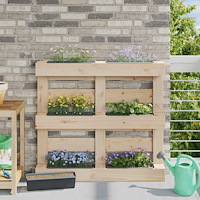 vidaXL Blomlådor för Euro-pallar 24 pcs Grå 36 x 13,5 x 9,5 cm