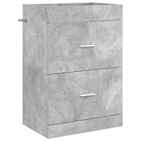 vidaXL Badrum Under Diskbänk Skåp Betonggrå 56 x 37,5 x 81 cm