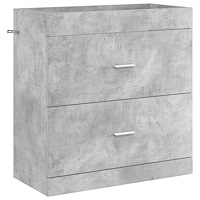 vidaXL Badrum Under Diskbänk Skåp Betonggrå 78,5 x 37,5 x 81 cm
