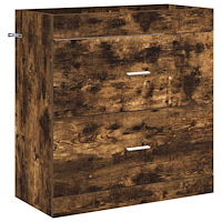 vidaXL Badrum Under Diskbänk Skåp Rökt ek 78,5 x 37,5 x 81 cm