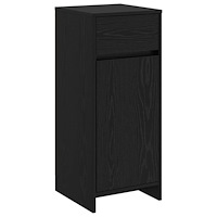 vidaXL Badrumsskåp Svart ek 35 x 36,5 x 85 cm Konstruerat trä