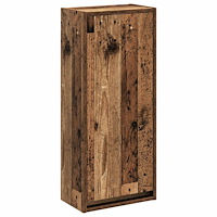 vidaXL Väggmonterad handfatsspegel Gammalt trä 35 x 20 x 81 cm