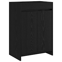 vidaXL Badrum Under Diskbänk Skåp Svart ek 56 x 37,5 x 81 cm