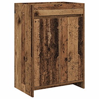 vidaXL Badrum Under Diskbänk Skåp Gammalt trä 56 x 37,5 x 81 cm