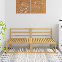 vidaXL Utomhus Mellansoffa Vit 158 x 83 x 73 cm