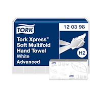 TORK Tork Xpress Soft Multifold H2 - handduk - leaves - 180 ark - flerfaldig (paket om 21)