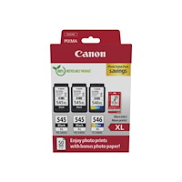 CANON Canon PG-545 XL/CL-546XL Photo Value Pack - 3-pack - svart, färg (cyan, magenta, gul) - original - bläckpatron/papperssa...