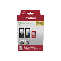 CANON Canon PG-560/CL-561 Photo Value Pack - 2-pack - svart, färg (cyan, magenta, gul) - original - blank - bläckpatron/papper...