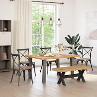 vidaXL Matbänk NOAIN 120 x 41 x 45 cm Massivt furu Naturlig