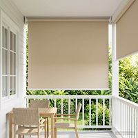 vidaXL Utomhus Rullgardin UV-skydd Beige 60 x 230 cm