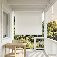 vidaXL Utomhus Rullgardin UV-skydd Vit 60 x 140 cm