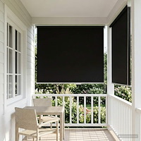 vidaXL Utomhus Rullgardin UV-skydd Svart 80 x 140 cm