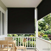 vidaXL Utomhus Rullgardin UV-skydd Svart 180 x 230 cm