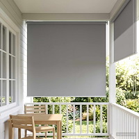 vidaXL Utomhus Rullgardin UV-skydd Ljusgrå 140 x 140 cm
