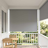 vidaXL Utomhus Rullgardin UV-skydd Ljusgrå 180 x 140 cm