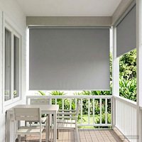vidaXL Utomhus Rullgardin UV-skydd Ljusgrå 120 x 230 cm