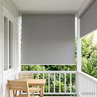 vidaXL Utomhus Rullgardin UV-skydd Ljusgrå 180 x 230 cm