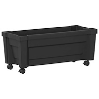 vidaXL Calypso planta med hjul Antracit 79 x 35 x 33 cm PP