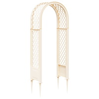 vidaXL Rosbåge med piggar Vit 97 x 43 x 218 cm PP