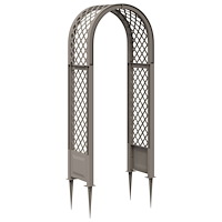 vidaXL Rosbåge med piggar Grå 97 x 43 x 218 cm PP